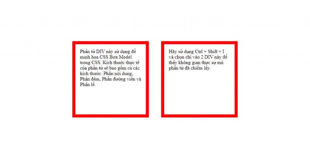 Ví dụ minh họa CSS Box Model